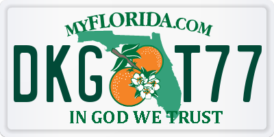 FL license plate DKGT77
