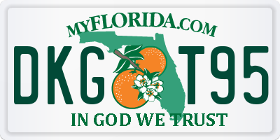 FL license plate DKGT95