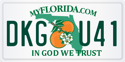 FL license plate DKGU41