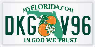 FL license plate DKGV96