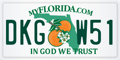 FL license plate DKGW51