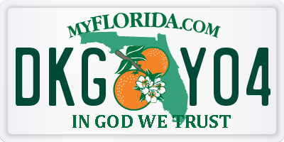 FL license plate DKGY04