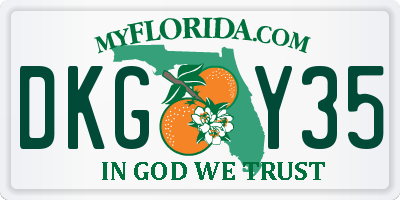 FL license plate DKGY35