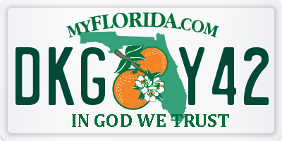 FL license plate DKGY42