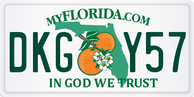 FL license plate DKGY57
