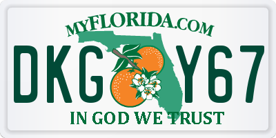FL license plate DKGY67