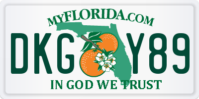 FL license plate DKGY89