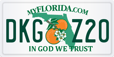 FL license plate DKGZ20