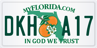 FL license plate DKHA17