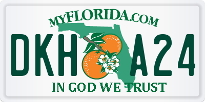 FL license plate DKHA24