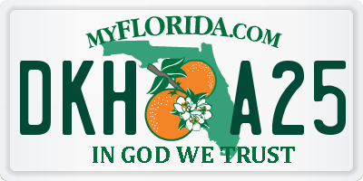 FL license plate DKHA25