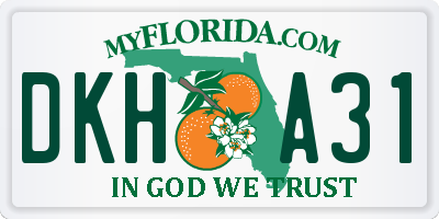 FL license plate DKHA31