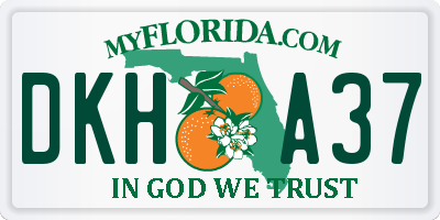 FL license plate DKHA37