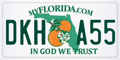FL license plate DKHA55