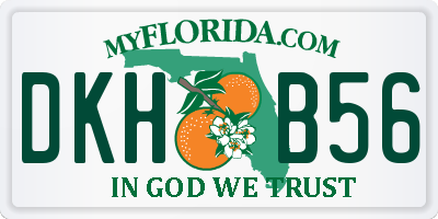 FL license plate DKHB56