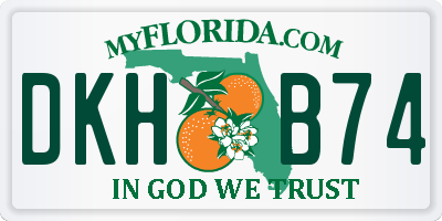 FL license plate DKHB74