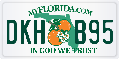 FL license plate DKHB95
