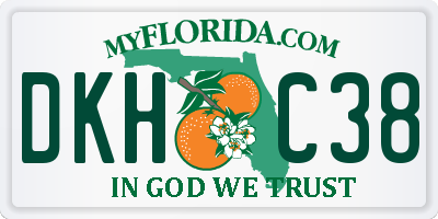 FL license plate DKHC38