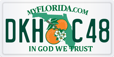 FL license plate DKHC48