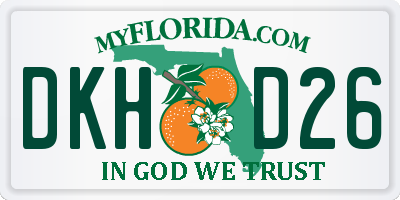 FL license plate DKHD26