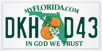 FL license plate DKHD43