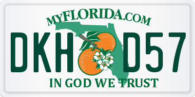 FL license plate DKHD57