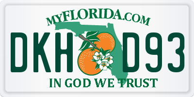FL license plate DKHD93