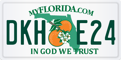 FL license plate DKHE24