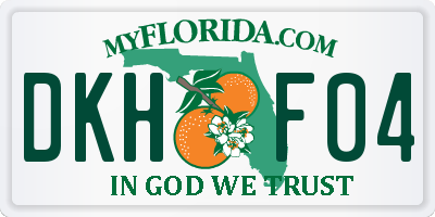 FL license plate DKHF04