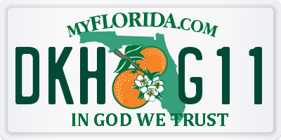 FL license plate DKHG11