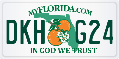 FL license plate DKHG24