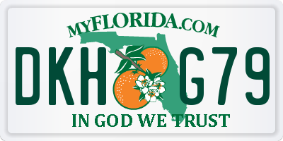FL license plate DKHG79