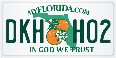 FL license plate DKHH02
