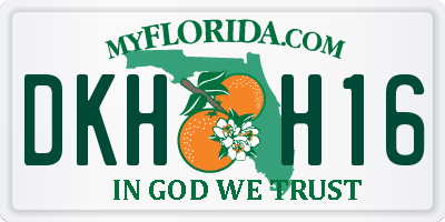 FL license plate DKHH16