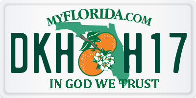 FL license plate DKHH17