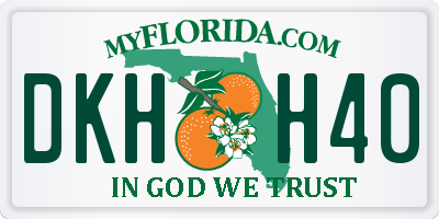 FL license plate DKHH40
