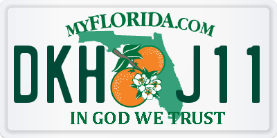 FL license plate DKHJ11