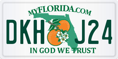 FL license plate DKHJ24