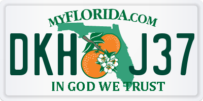 FL license plate DKHJ37