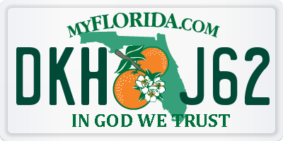 FL license plate DKHJ62