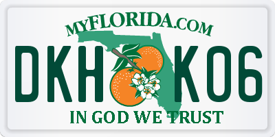 FL license plate DKHK06