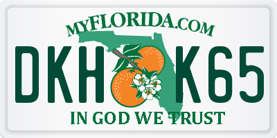 FL license plate DKHK65