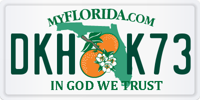 FL license plate DKHK73