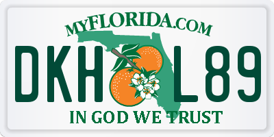 FL license plate DKHL89