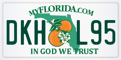 FL license plate DKHL95