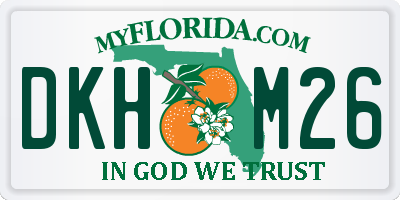 FL license plate DKHM26