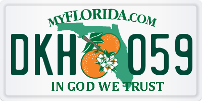 FL license plate DKHO59