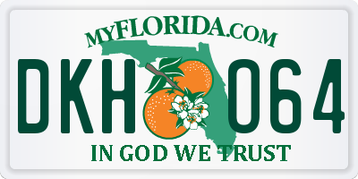 FL license plate DKHO64