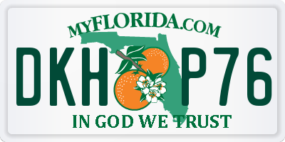 FL license plate DKHP76