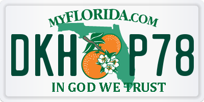 FL license plate DKHP78